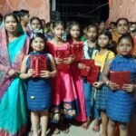 बलियापुर : बसंती दुर्गा पूजा में डांस प्रतियोगिता तथा विसर्जन किया गया